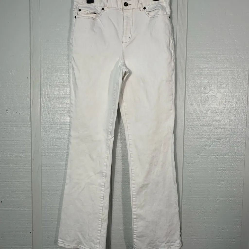 Lauren White Flare Leg Jeans Size 6 NWOT - Image 2