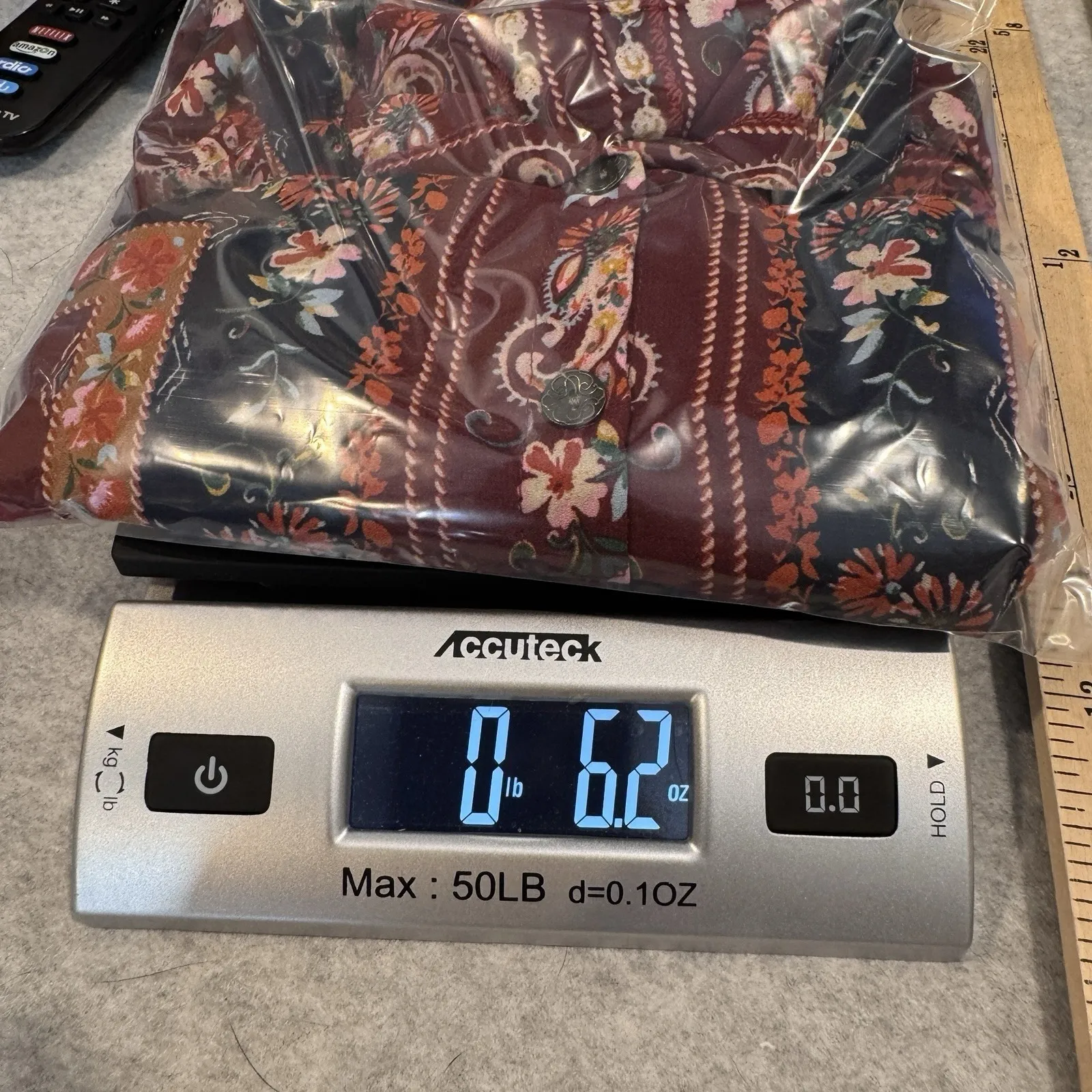 Vintage Y2K Dressbarn Sheer Button‎ Front Shirt Medium Red Country Handkerchief - Image 14