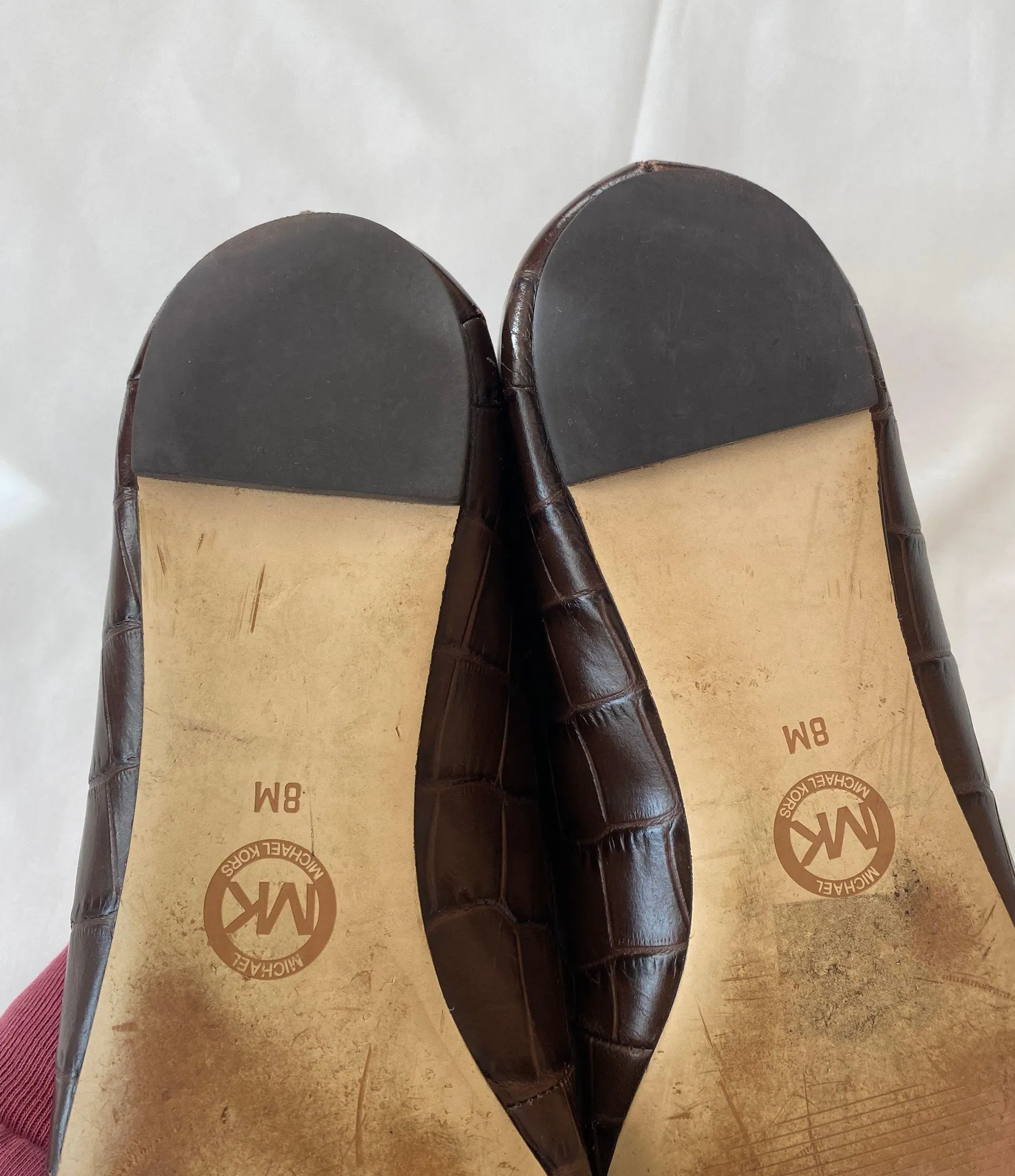 MICHAEL  Haya Flat Pointed Toe brown leather Ballet Flat - Image 8