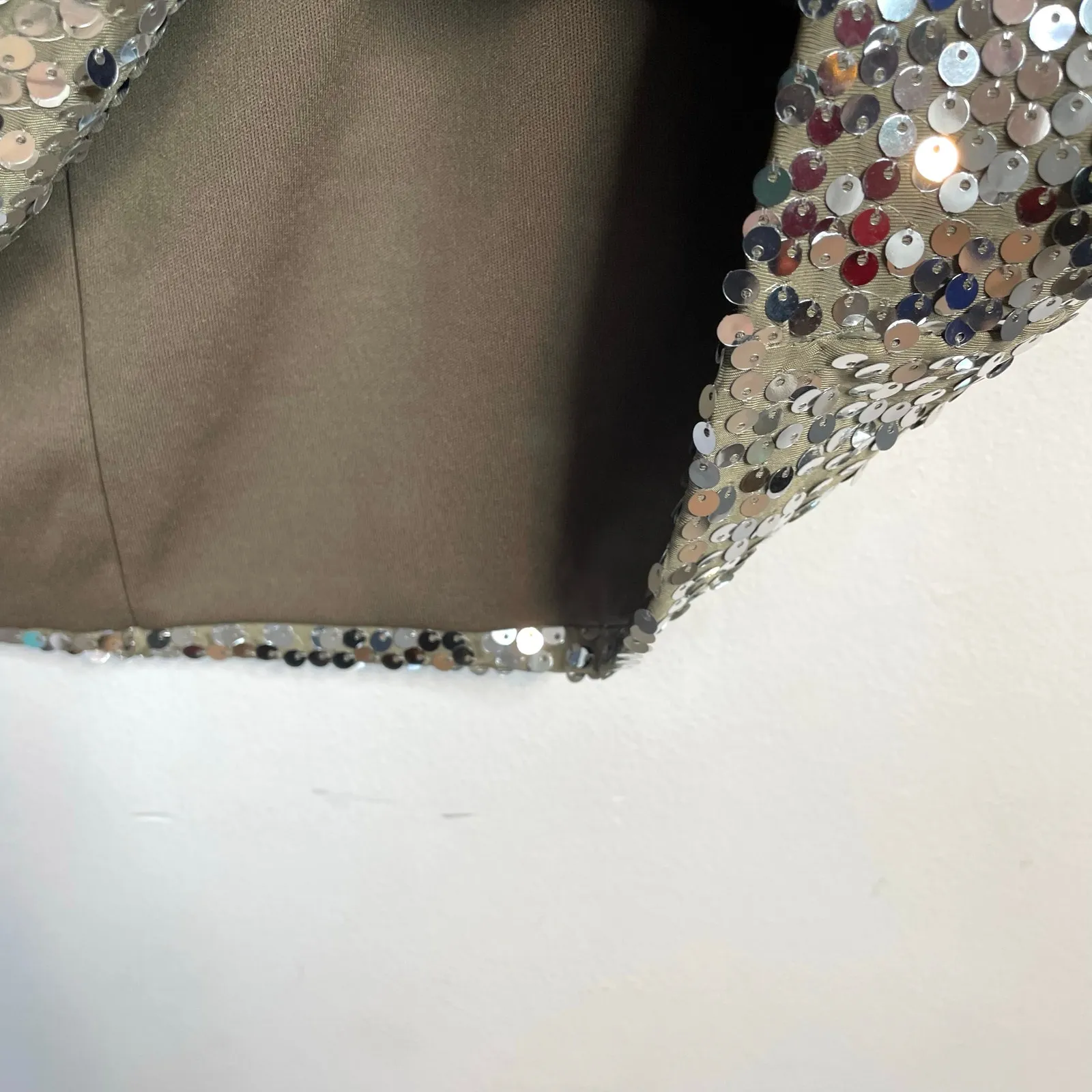 Lily Rose Silver Sequin Stretch One Shoulder Mini Disco Ball Dress Juniors L New Size L - Image 5