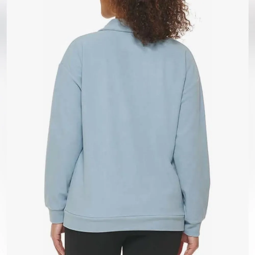 Marc New York Marc Jacob Quarter Zip Ribbed Pullover Jacket Blue Size Medium - Image 3