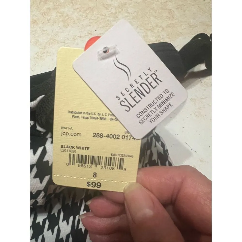 St. John’s Bay One Piece Swimsuit Black/White Sz 8 NWT - Image 5