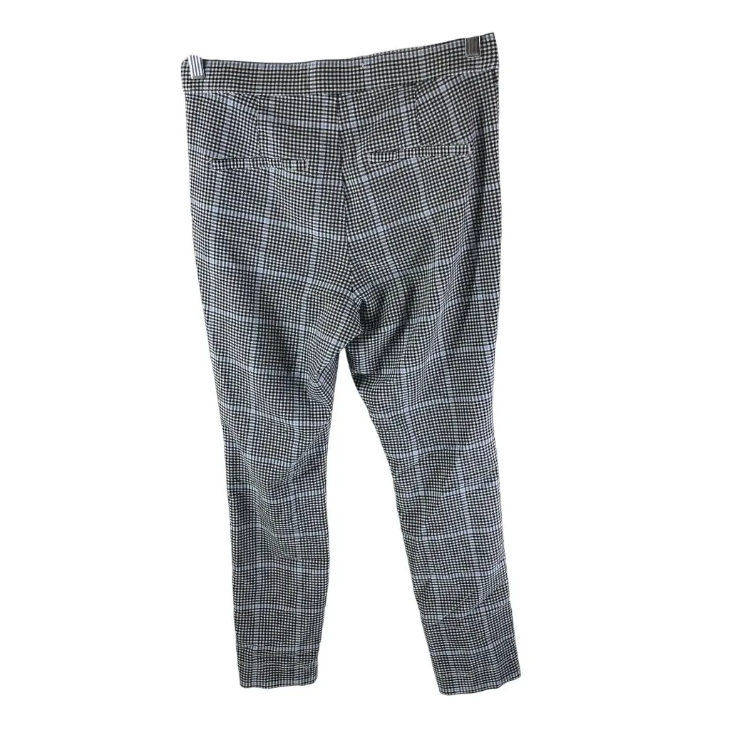 Hollister Womens Ultra High Rise Skinny Pants Plaid Black White Blue L - Image 2