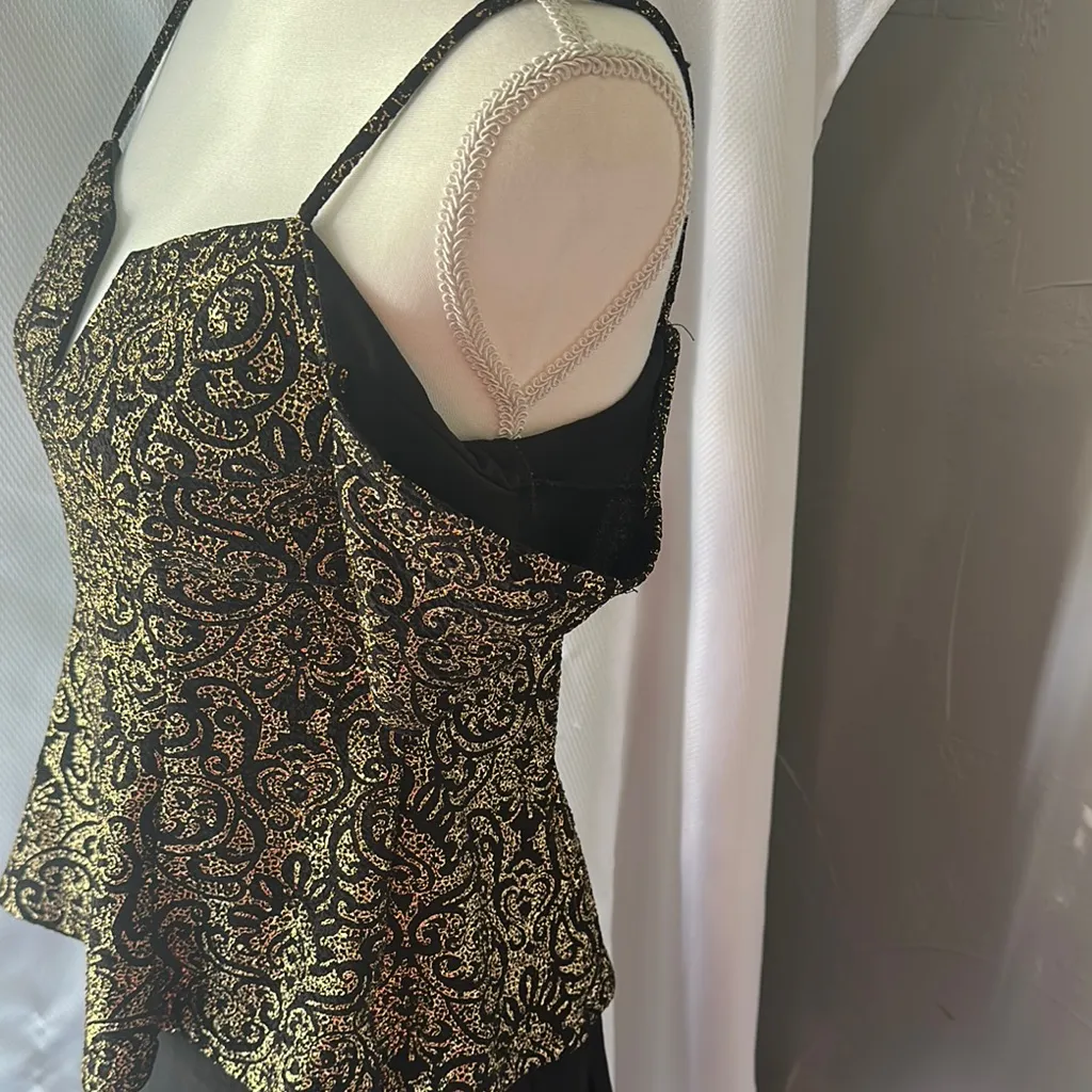 A'gaci Gold and Black Embellished Blouse - Image 5
