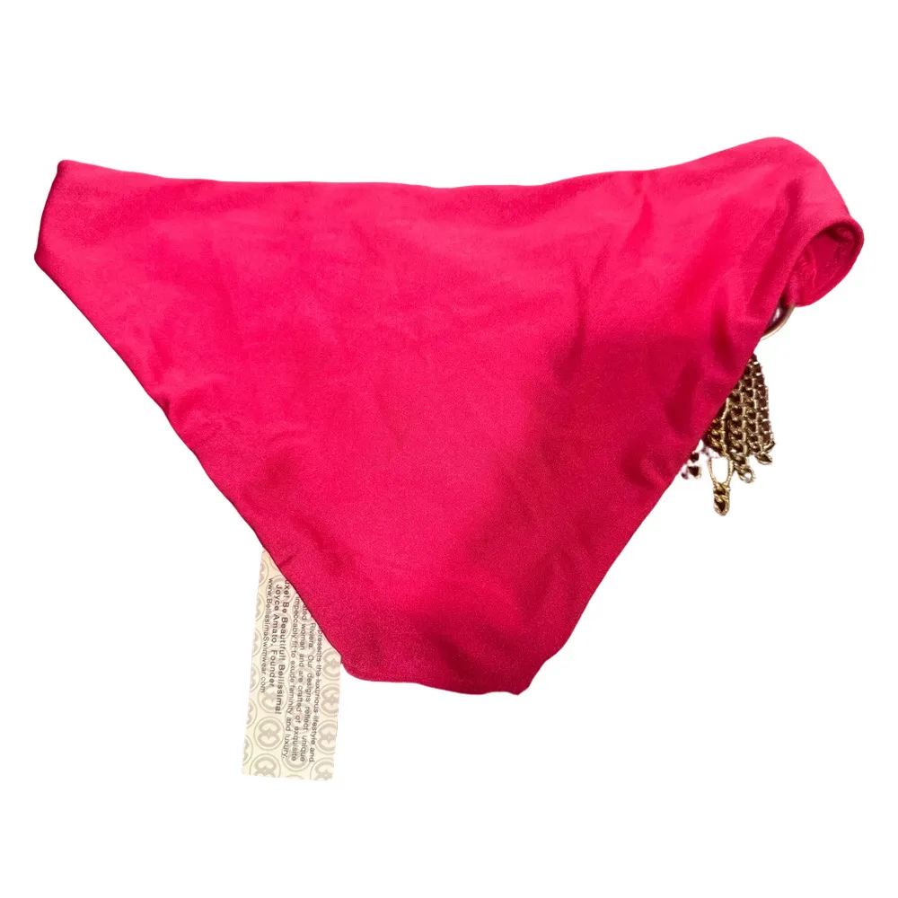 NWT Bellissima Red Bikini Bottom with Gold Chain Accent - Image 3