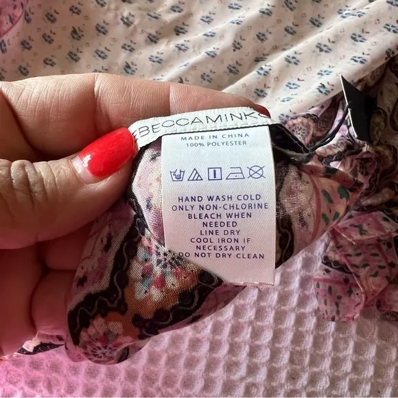 REBECCA MINKOFF patchwork kimono swim cover up NEW‎ ONE SIZE - Image 9