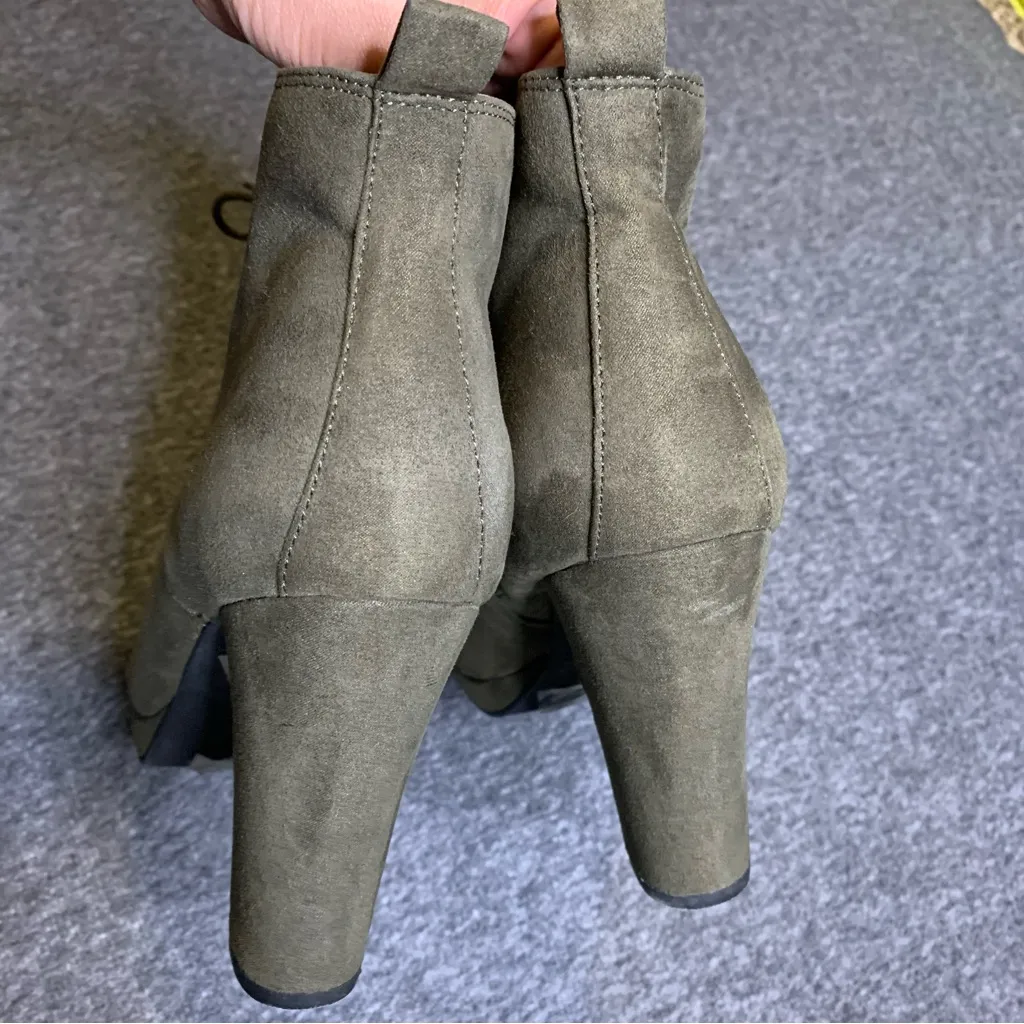 Olive Green Women's Ankle Boots - Image 4