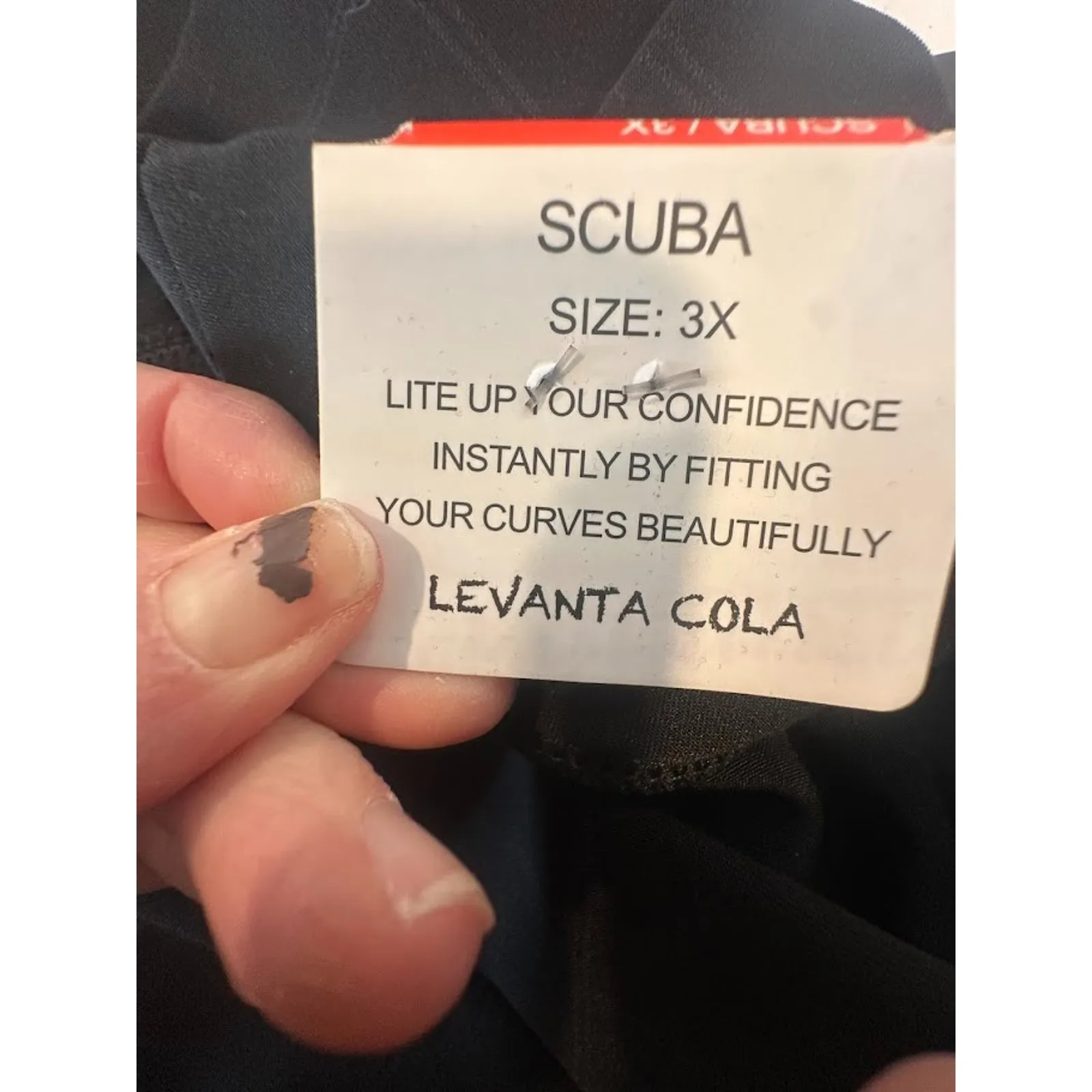 MAZE Collection Women Levanta Cola Slimming Scuba Control Plaid Pants Sz 3X Black - Image 5