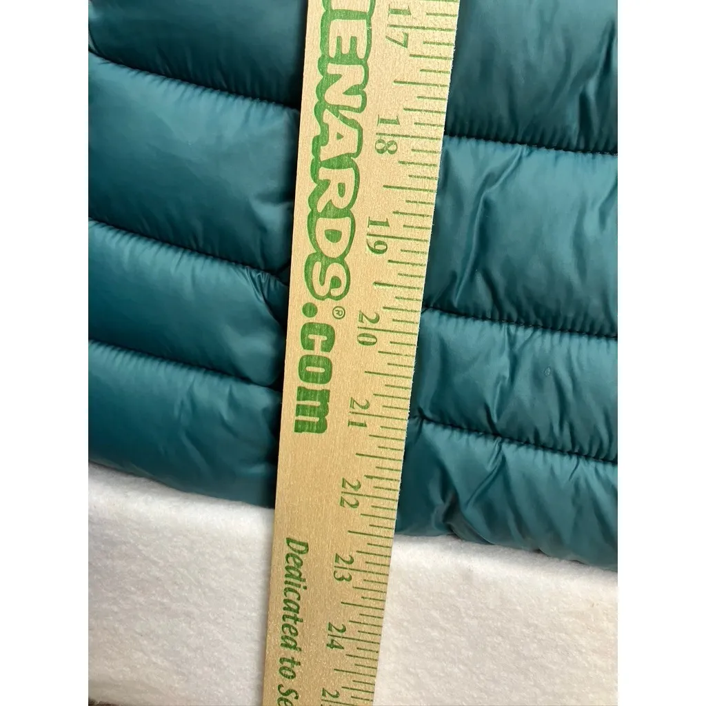 Save The Duck Camilla Puffer Jacket Women Teal Quilted Hooded Lightweight Size S Green - Image 3