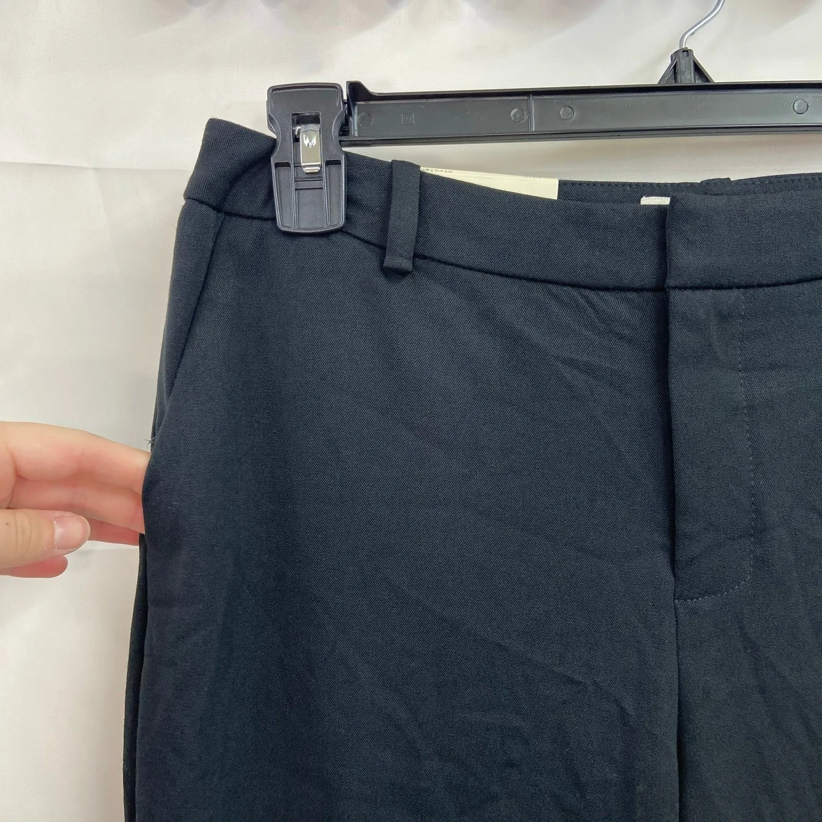 NEW A New‎ Day women's black stretch hi-rise straights flat front dress pants 10 - Image 2