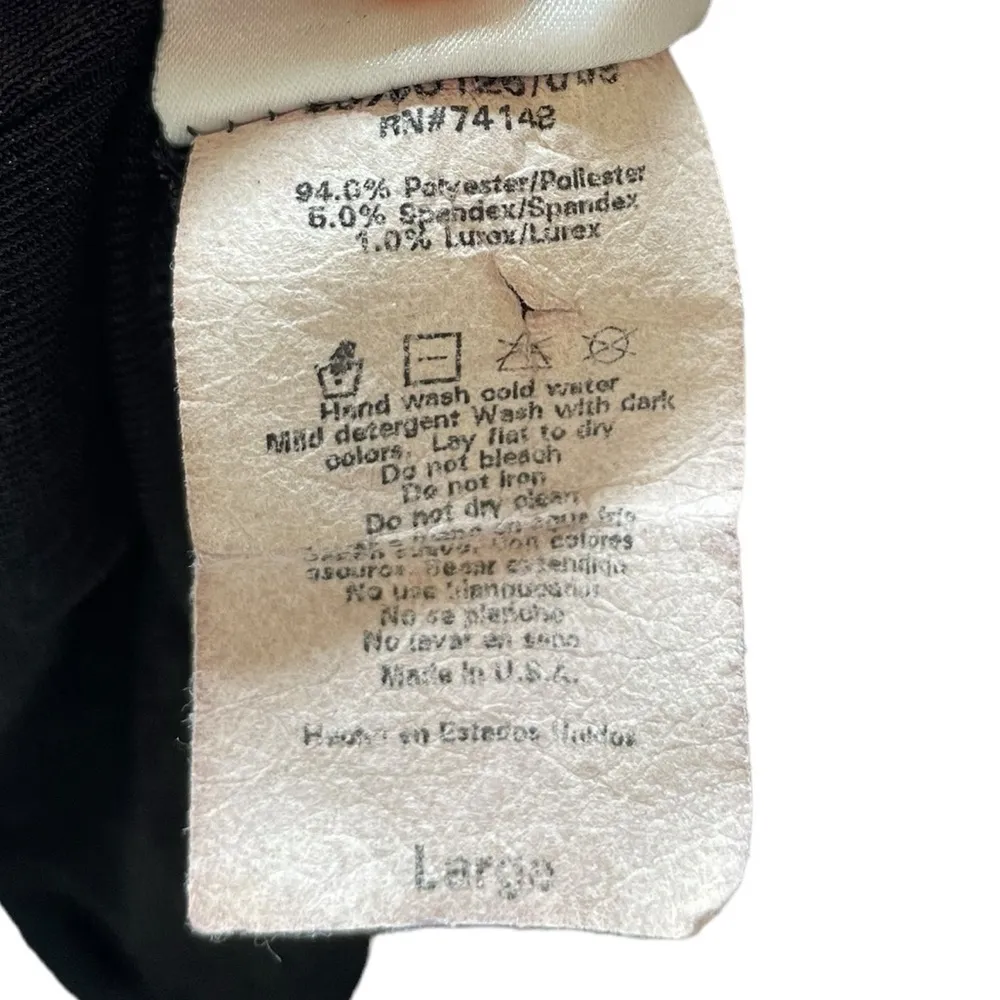 Jalate Vintage 90s Black Gray Holographic Goth Witchy Vampy Floral Maxi Dress Size L - Image 8