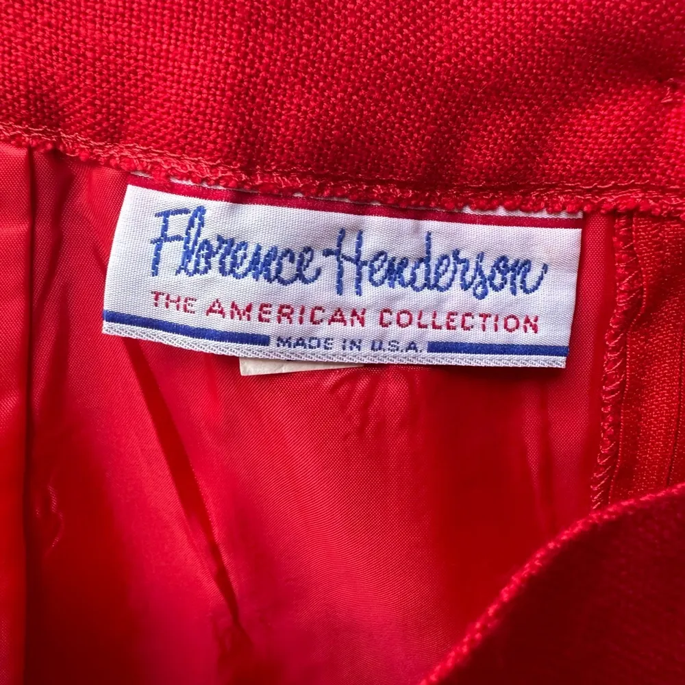 Vintage Florence Henderson The American Collection Dead stock Bright Red Skirt Size undefined - Image 6