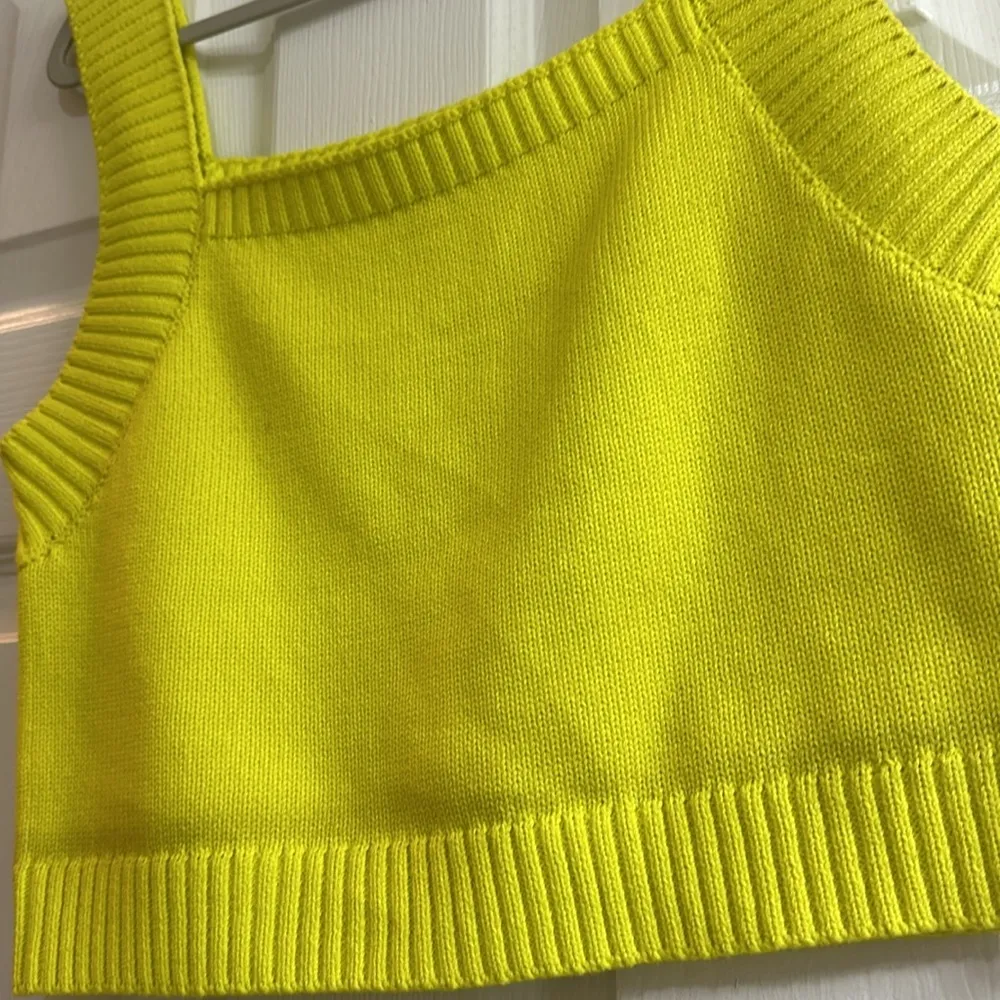 Lilla P Sweater Tank Lemon Lime Yellow - Image 9
