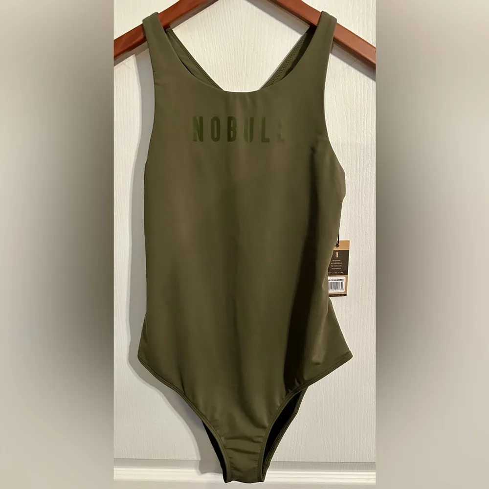 NWT NOBULL Women’s Swim One Piece Swimsuit - XS - Army Green - Image 2