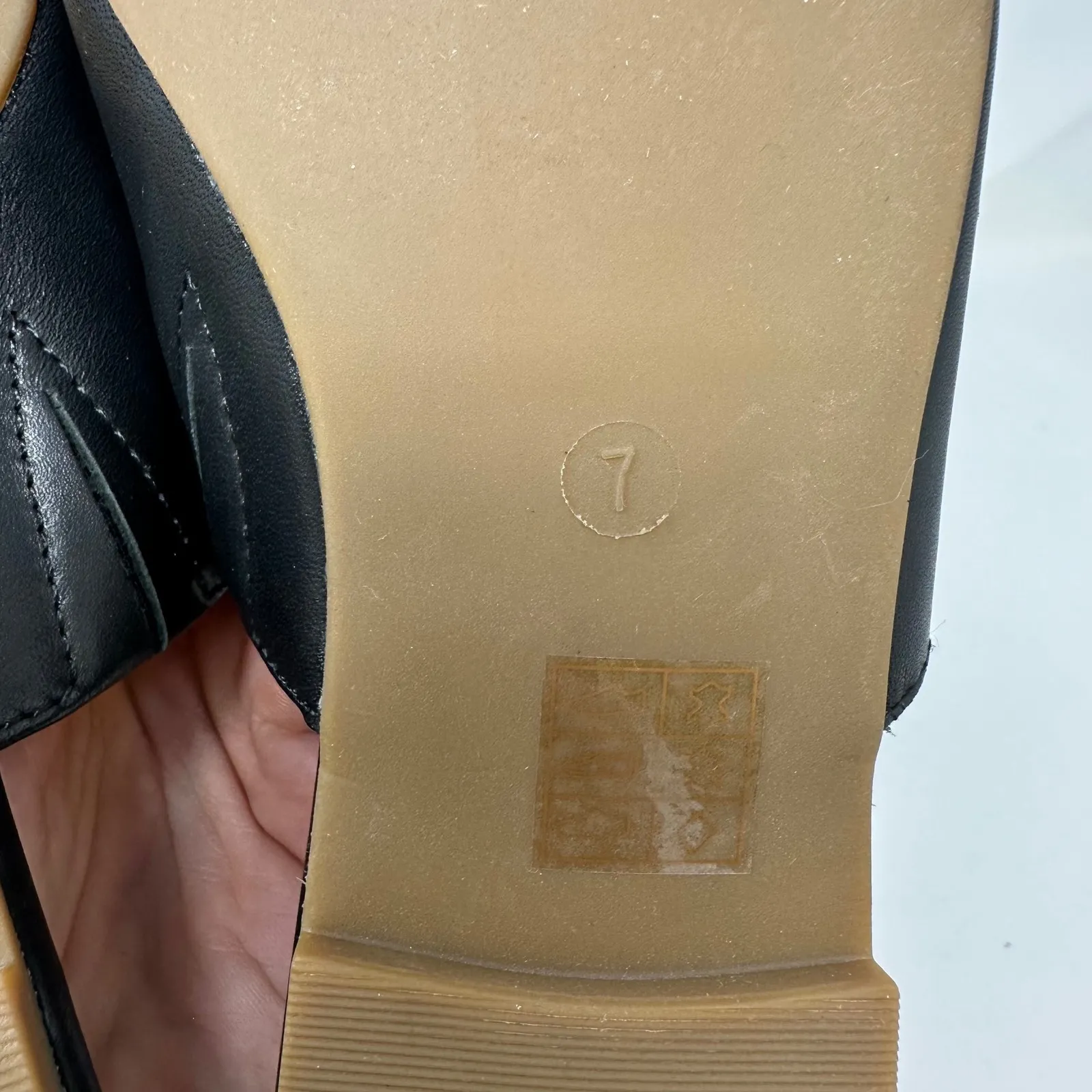 Madewell The Cory Leather Mule Black 7 - Image 8