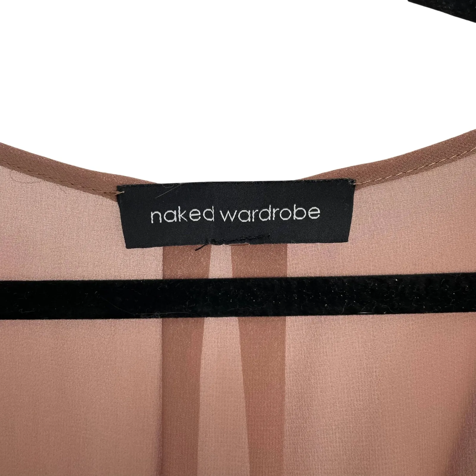 Baltic Born Naked Wardrobe Women's Beige V-neck Long Sleeve Maxi Dress Size Sm. - Image 9