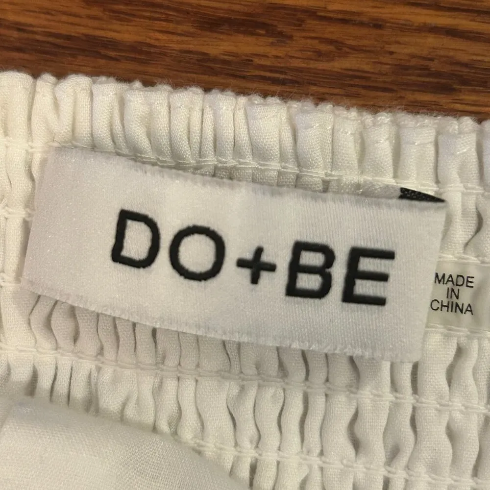 Do+Be Milkmaid Crop Top Ruffle Sleeve Smocked Size Small in pristine condition - Image 8