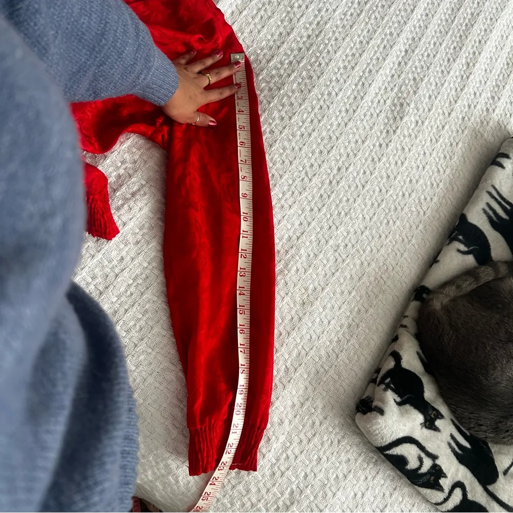 Vintage Red holiday blouse - Image 7