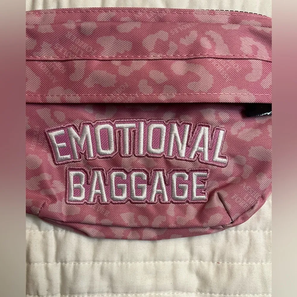 New assholes live forever pink leopard emotional baggage Fanny pack - Image 2