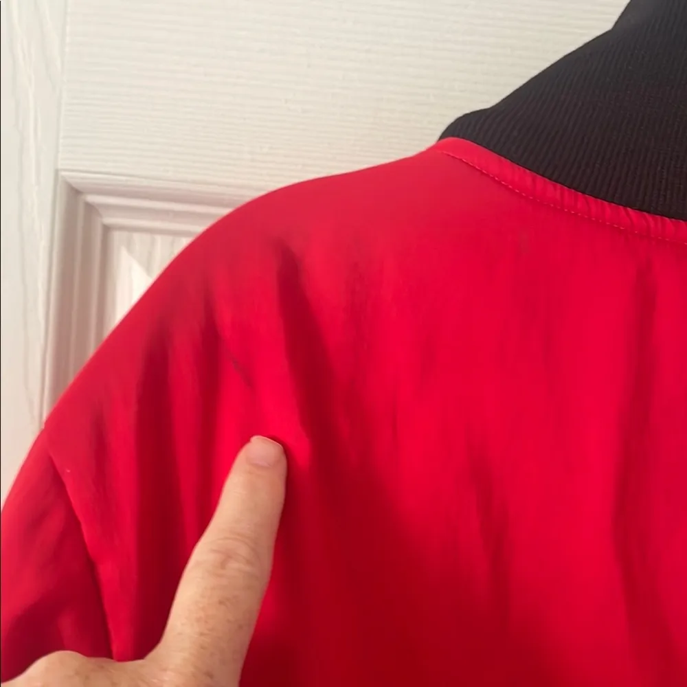 Mycra Pac Reversible Rain Trench Coat Removable Hood Travel M / L Black And Red Size L - Image 10