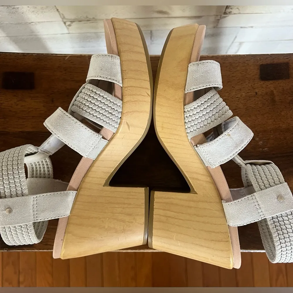 Dr. Scholl's women’s Blossom Vapor Grey block sandals in size 7. Gray - Image 5