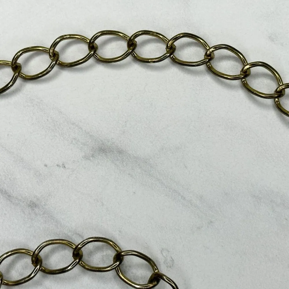 George Washington Coin Gold Tone Metal Chain Link Belt OS One Size - Image 6