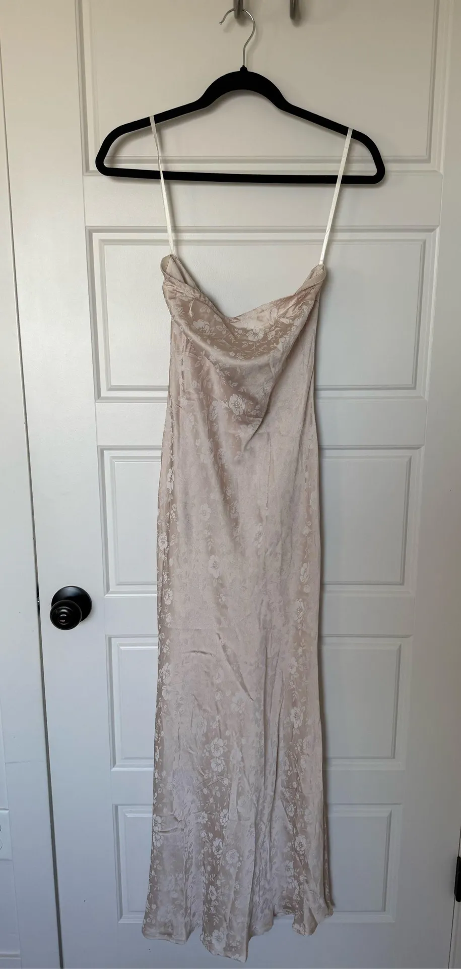 SALVIN STRAPLESS MAXI DRESS CHAMPAGNE White Size 6 - $76 New With Tags -  From Amanda