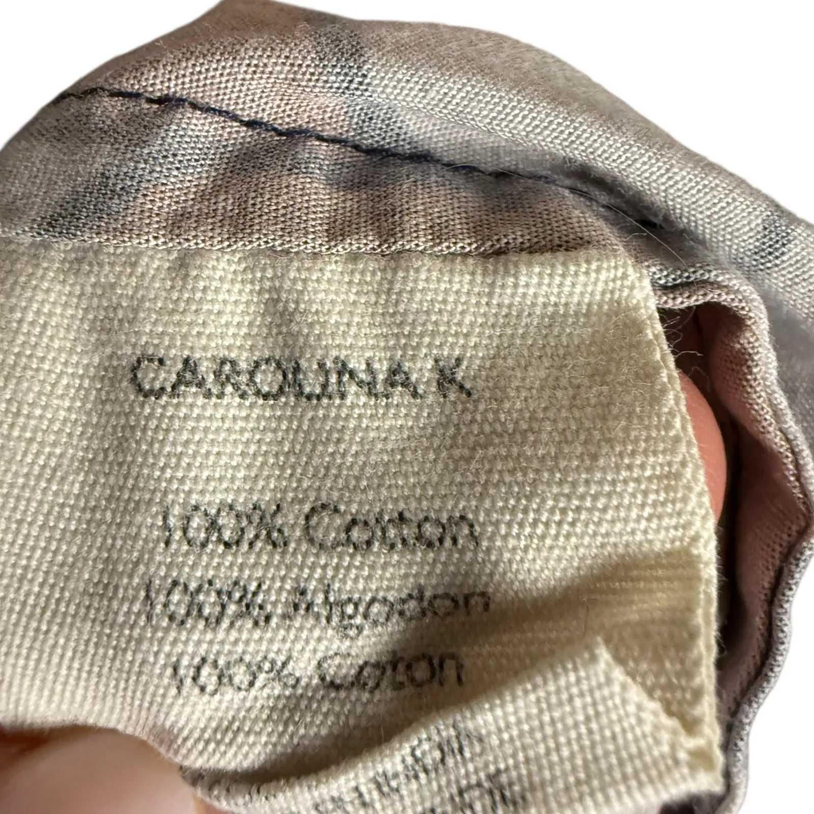 Carolina K Valerie Pleated Geometric Print Puff Sleeve Midi Kaftan Dress Size XS Blue - Image 11