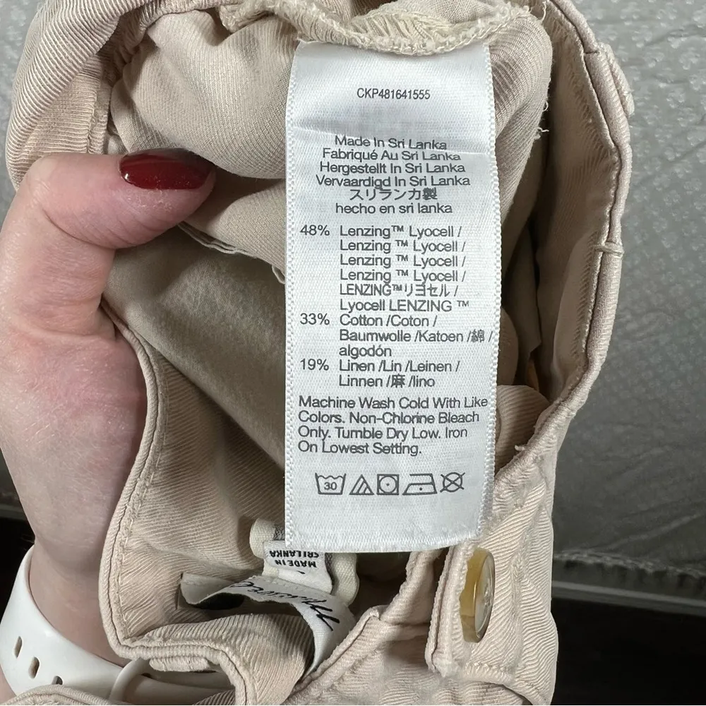 Madewell Sand‎ Khaki Light Academia The Harlow Wide Leg Trouser Pants - Image 6