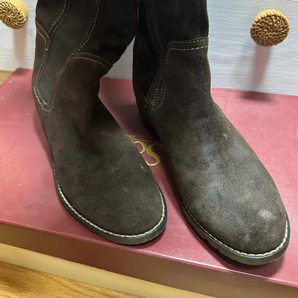 Sofft Balmoral Kenya Brown Suede Boots Size 8.5 - Image 8