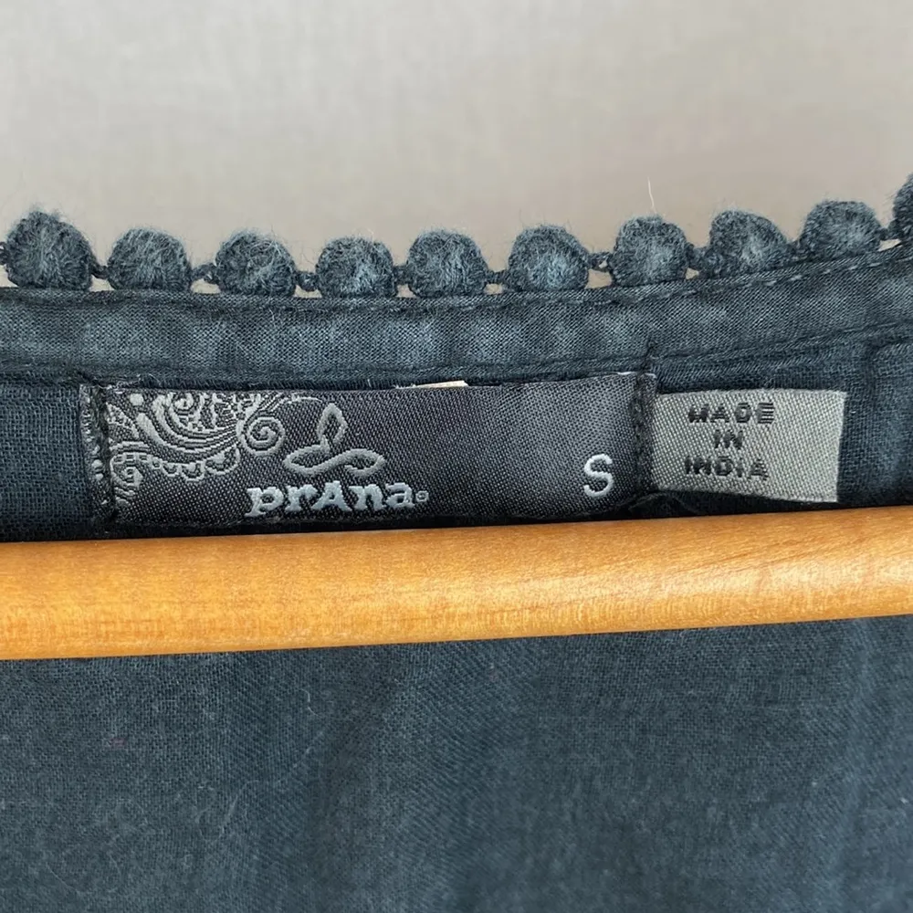 Prana Black Kendall Eyelit Lace Sleeveless Summer Mini Dress S - Image 5