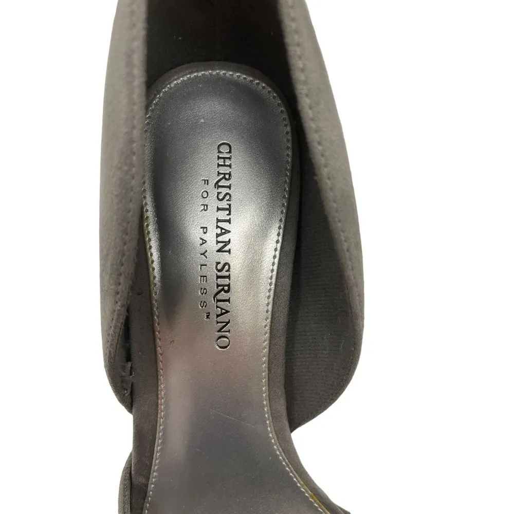 Christian Siriano Women's Gray Suede Like SHoes/ Heels/pumps 4" Heels Size 9.5 S - Image 4