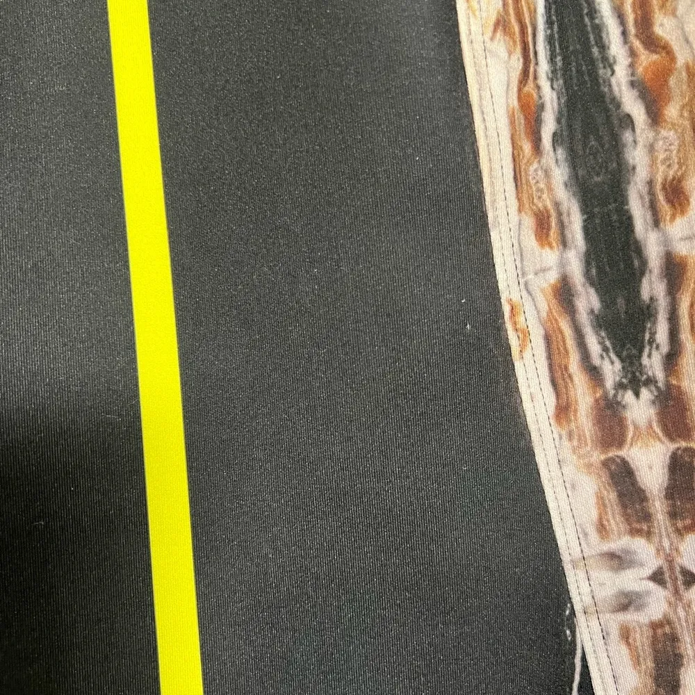 Clover Canyon Yellow Stripe Neoprene Bodycon Sheath Dress Sz Small - Image 4