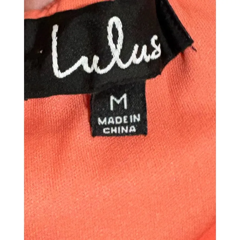 Lulus Mythical Kind of Love Coral Pink Maxi Dress Long Gown Size Medium - Image 6