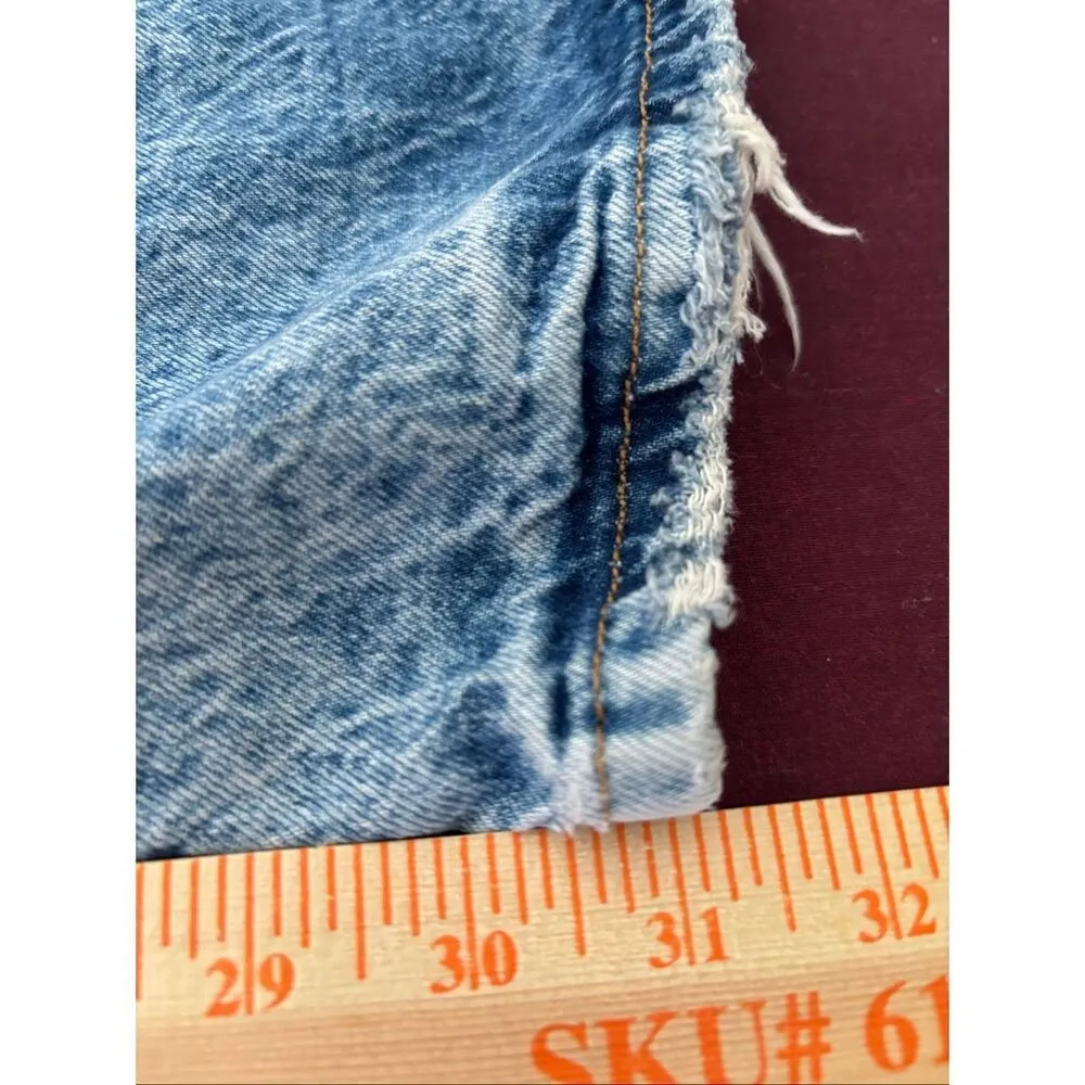 Bershka the 90’s wide leg distressed ripped denim Jeans Womens Size 10 - Image 12