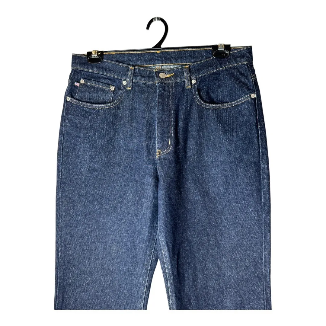 Ralph Lauren Jeans Women 14 Blue Denim‎ Dark Wash RL Flare Bootcut Preppy - Image 3