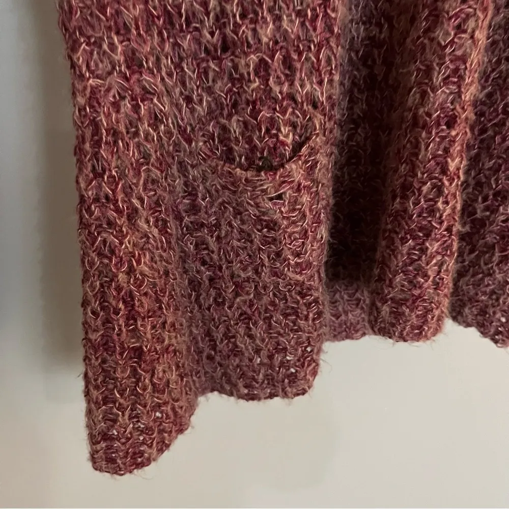 JJ Always Maroon off the Shoulder Sweater with button accent Size Large - Image 5