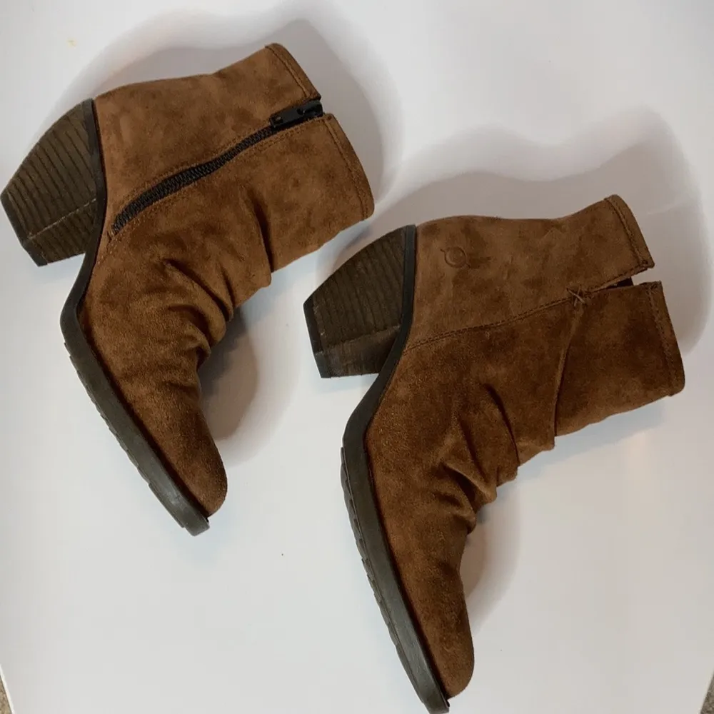 Born Aire boots brown leather heeled boots size 7 - Image 9