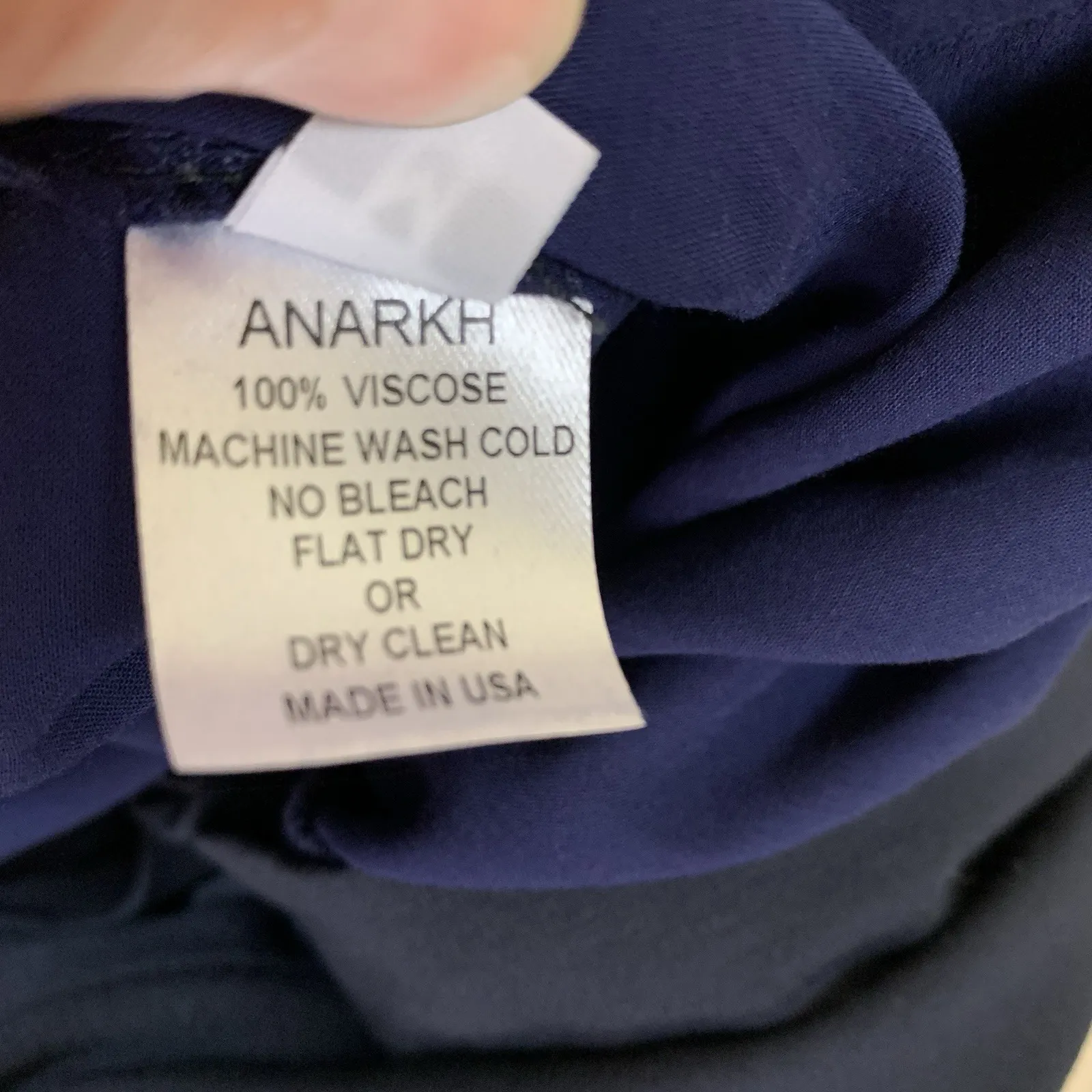 NRK By Anarkh Navy Wide Leg Pull On Pants Minimalist Lounge Medium Blue - Image 6