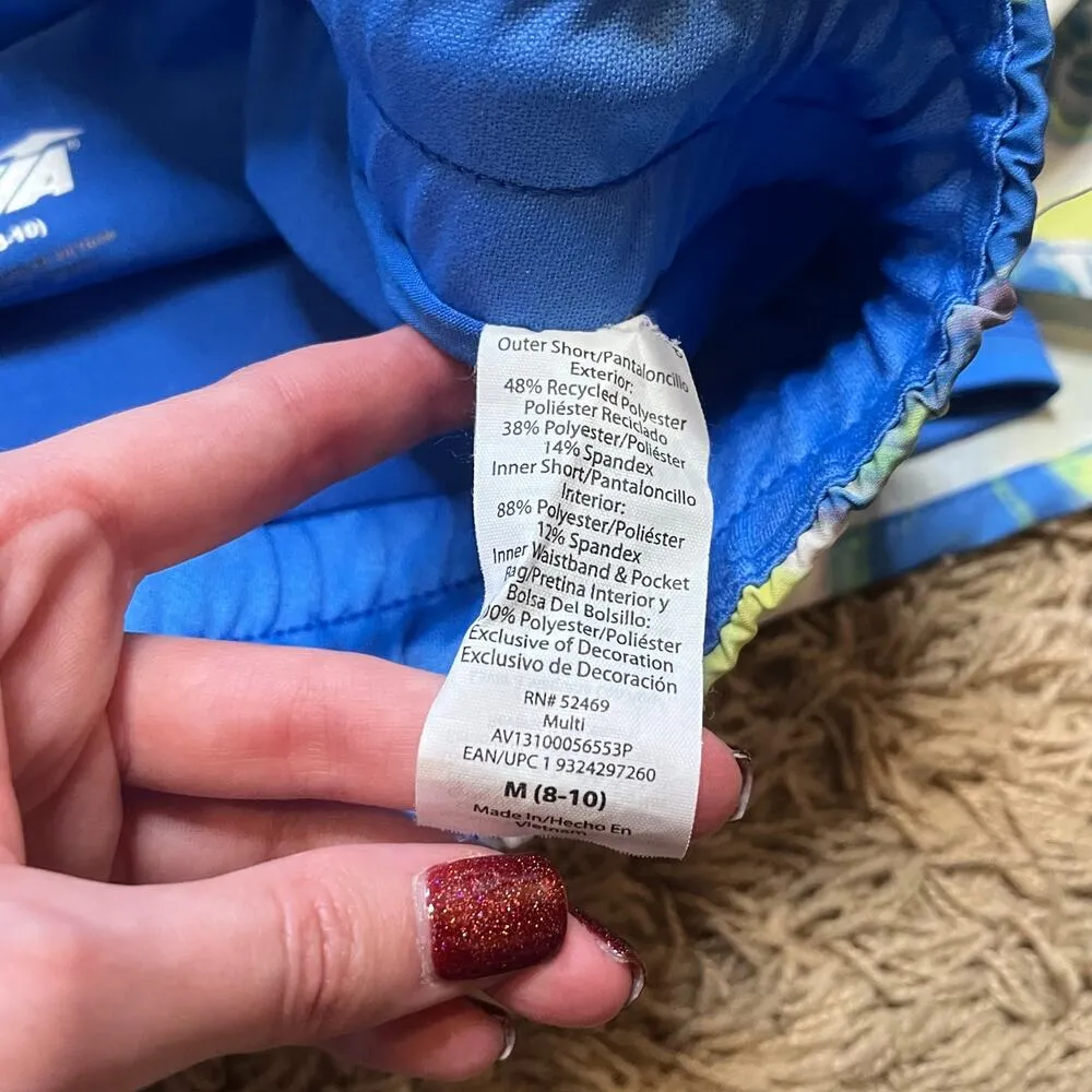 Avia Blue / Green / Yellow Athletic Shorts Size Medium (8-10) - Image 4