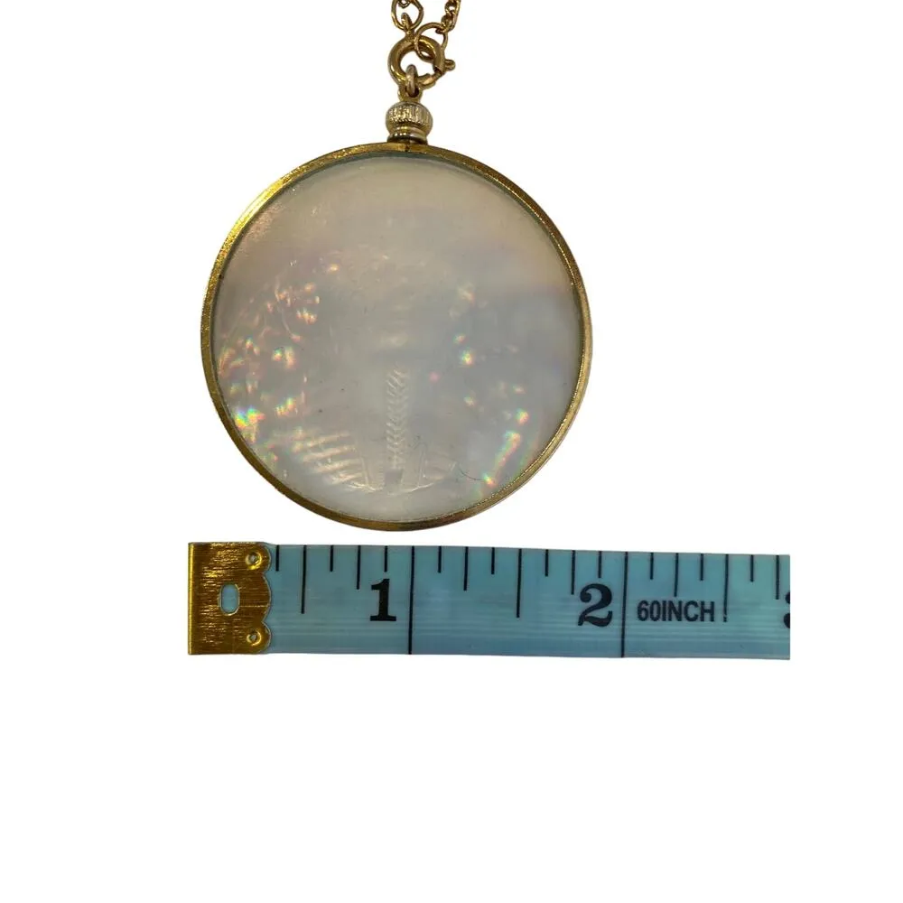 King Tut Glass Hologram Pendant Necklace with Gold - Image 6