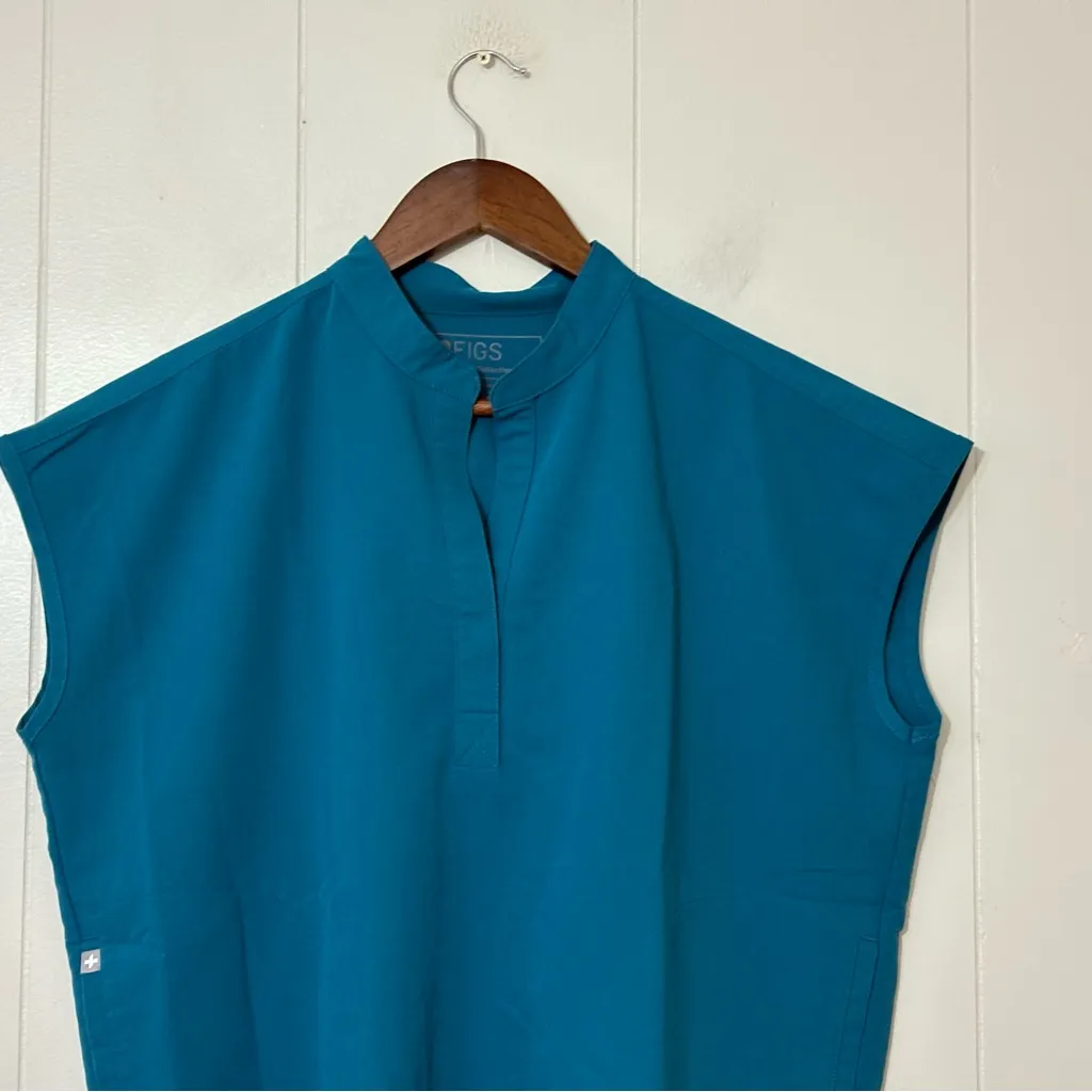 FIGS Rafaela Scrub Top Teal Size S Sleeveless Medical Nursing Scrubs - Image 2