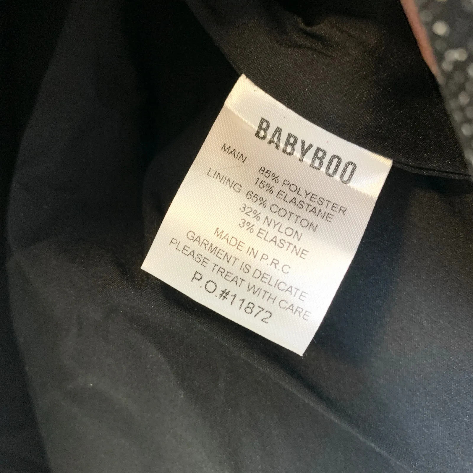 NWT BABYBOO Katrina Strapless Mini Dress Black Sparkle Shimmer Medium - Image 8