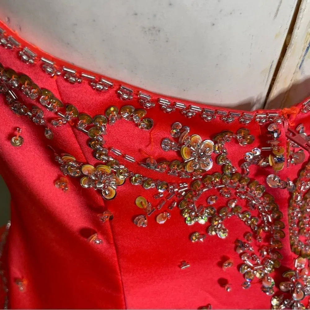 Tiffany Designs Princess Beaded Tulle Halter Prom‎ Quinceanera Gown 8 - Image 6