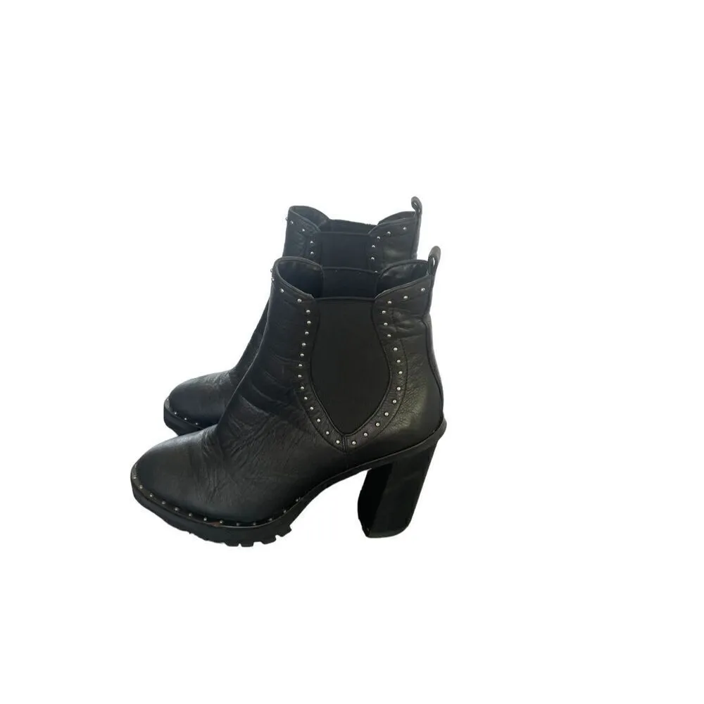 Rebecca Minkoff Eddie Studded Ankle Boots Black Size 8M - Image 9