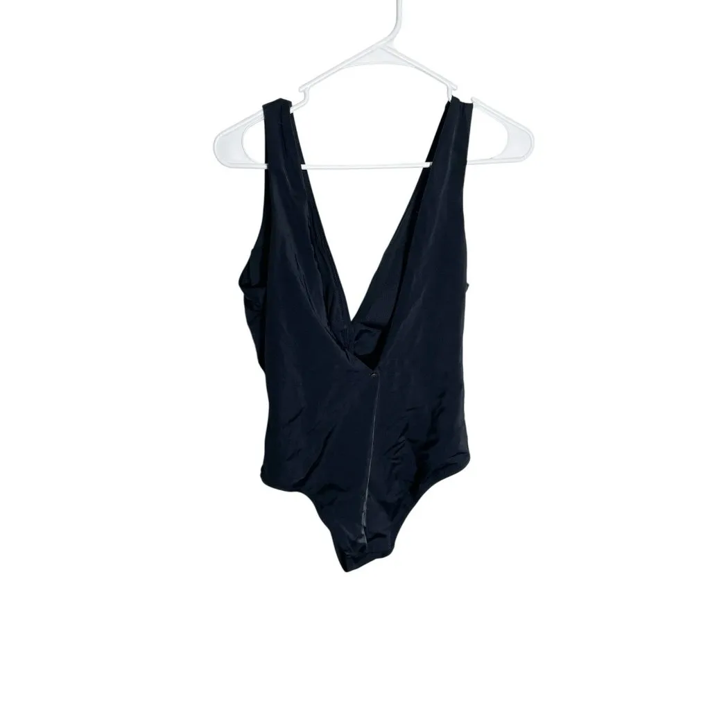 VS Victoria's Secret Twist Plunge one piece swimsuit XL Black - Image 5