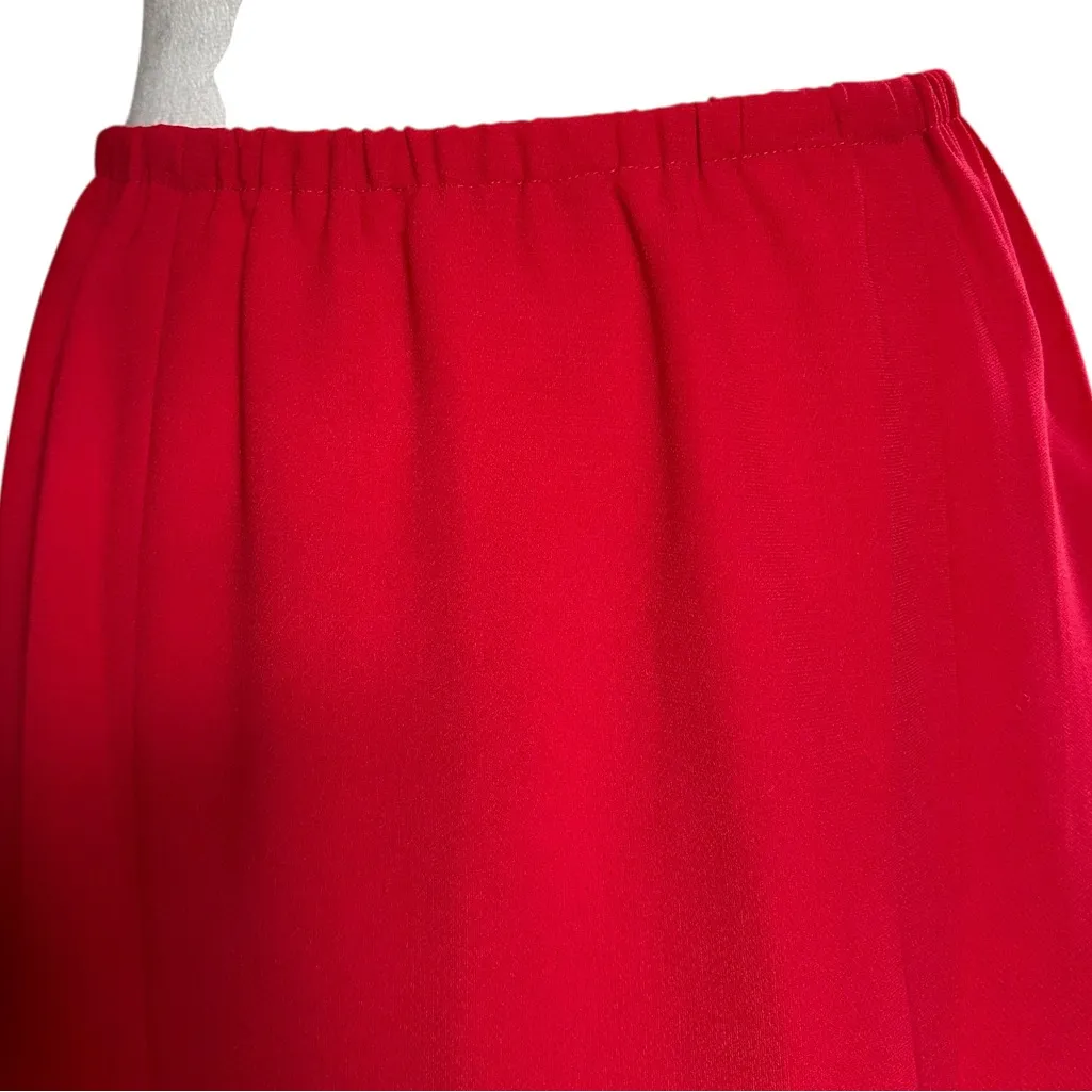 Danny & Nicole Red Two Piece Skirt Suit Set Sz 8 | Modest Holiday Evening Party - Image 6