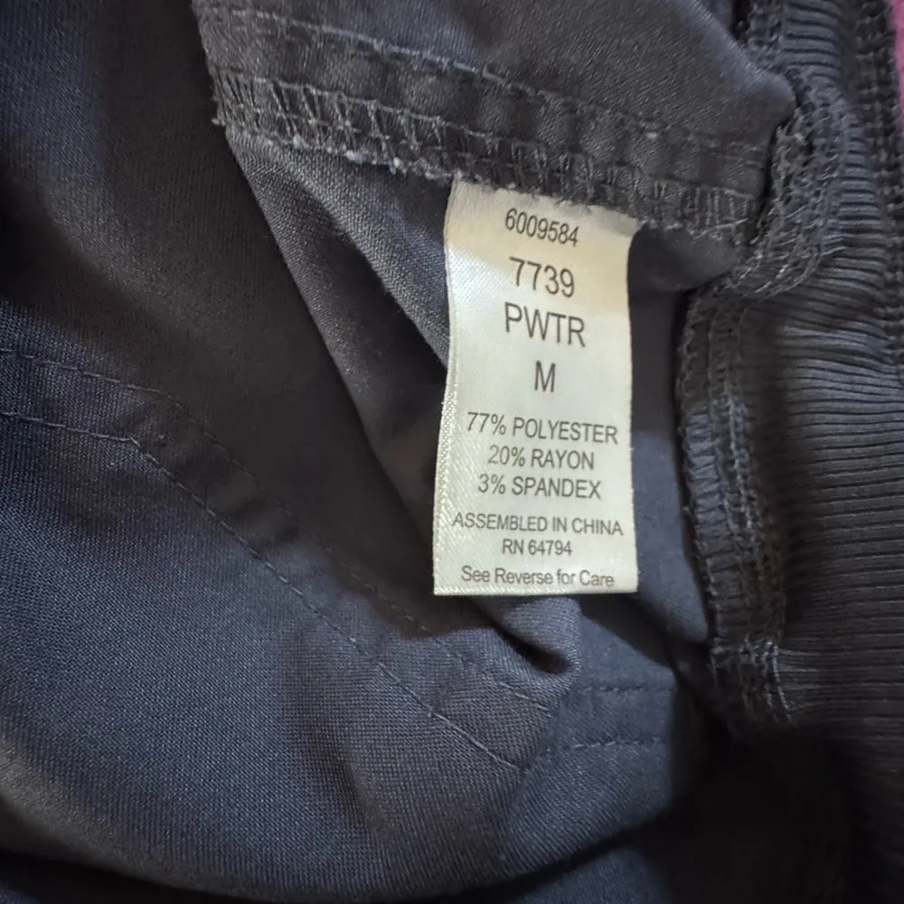 Dark gray with waist band comfy active by med couture scrub bottoms sc3 - Image 3