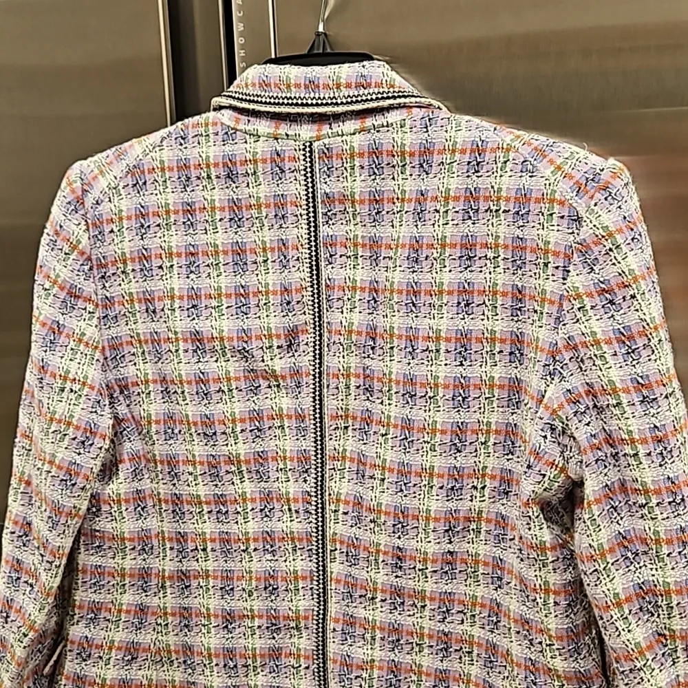 đź’•VERONICA BEARDđź’• Etney Tweed Dickey Jacket Light Lavender Multi-Color 10 NWOT - Image 15