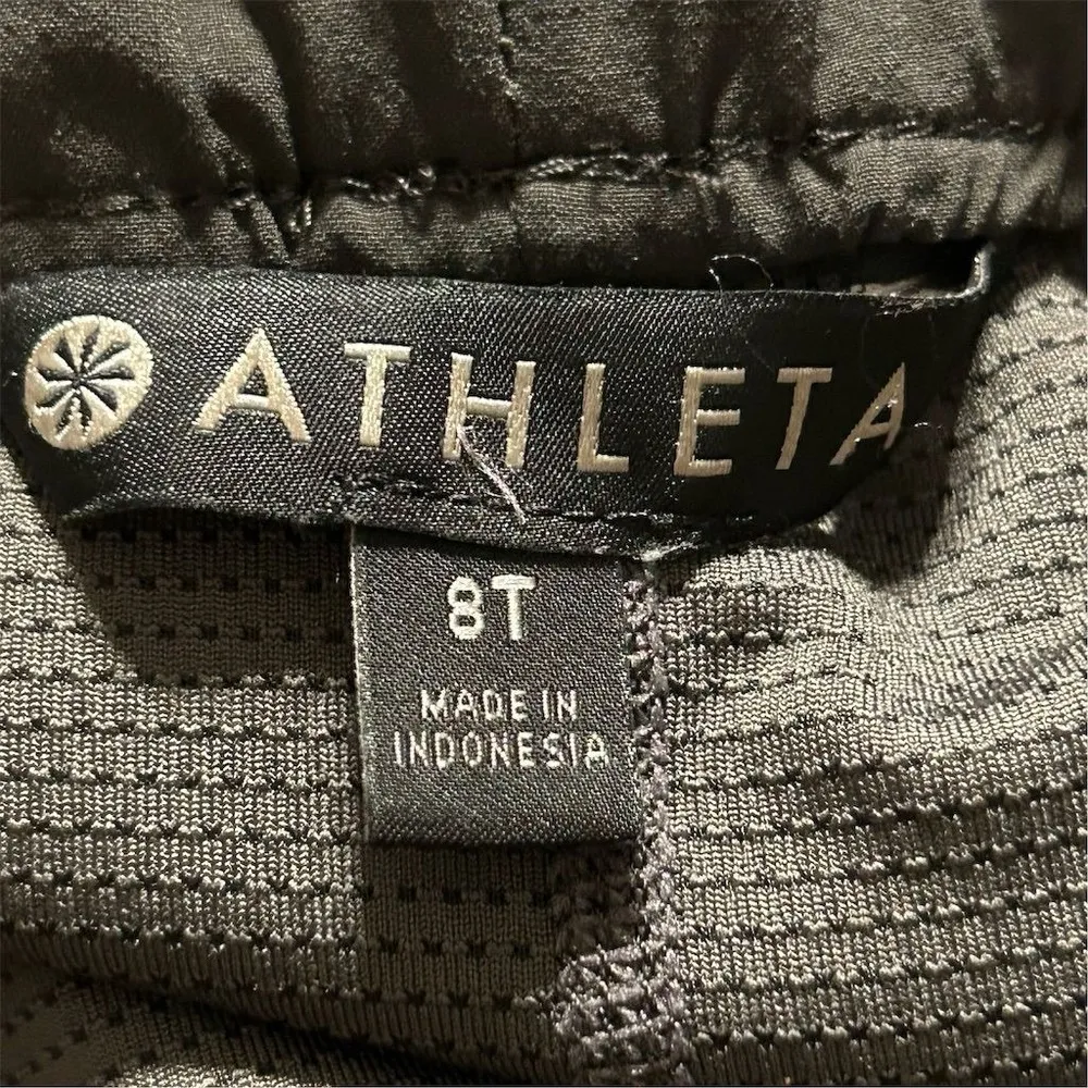 Athleta Women's dark grey/Black Belted paper bag Skyline Skort Size 8T Pockets - Image 6